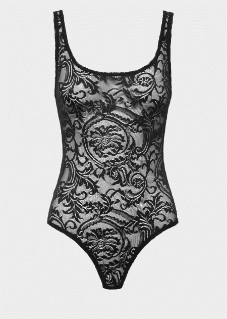 Bodysuit Versace Versace Logo Lace Dama | PEHXMCO-38